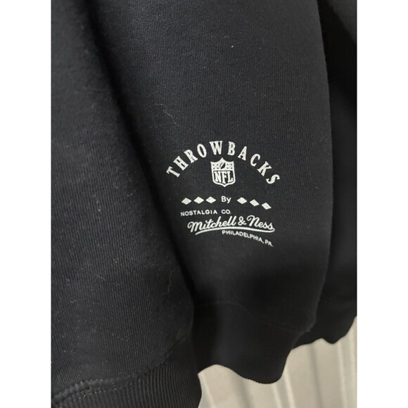 Throwbacks NFL Mitchell & Ness Crew Sweater L Miami Dolphins Faded Black Zig Zag - Picture 6 of 8